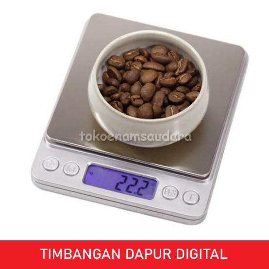 Timbangan Dapur Digital Scale 3Kg + Wadah Besar Dan Kecil