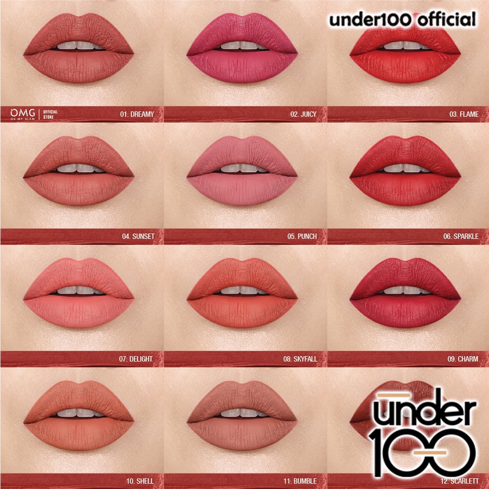 ❤ UNDER100 ❤ OMG Oh My Glam Matte Kiss Lip Cream 3.5g ( lipstick lipstik lipcream ) ✔️BPOM halal