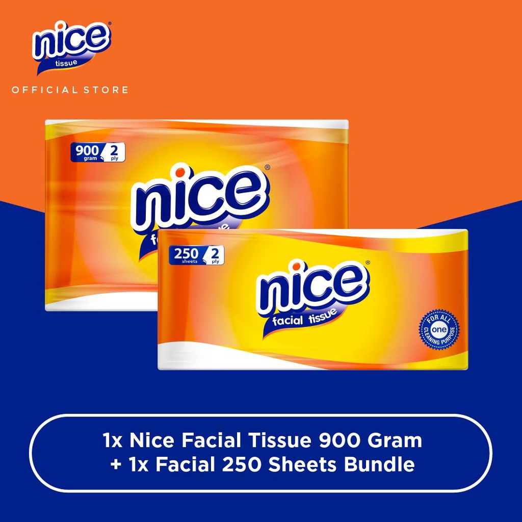 Nice Tissue Wajah Kiloan 900 gr + Nice Tissue Wajah 250 sheets