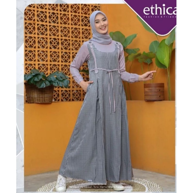 ETHICA Gamis Ayumi 220 - Lavender grey #Diskon special Promo Big sale  COD