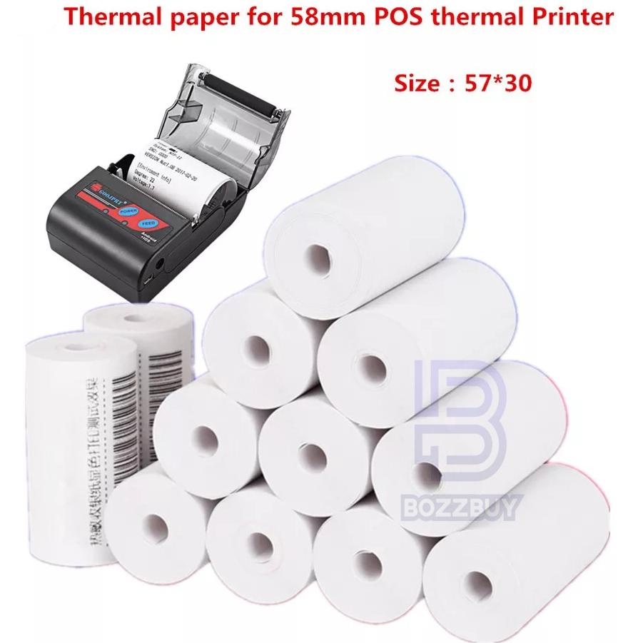 

Best product SZV56 Bozzbuy - Paket 10 Roll Kertas Printer Thermal 58mm x 30mm SZV