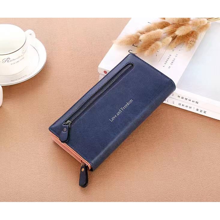 DOMPET WANITA PANJANG OS8322 KULIT PU IMPORT KOREA MURAH WALLET PREMIUM BRAND JAKARTA