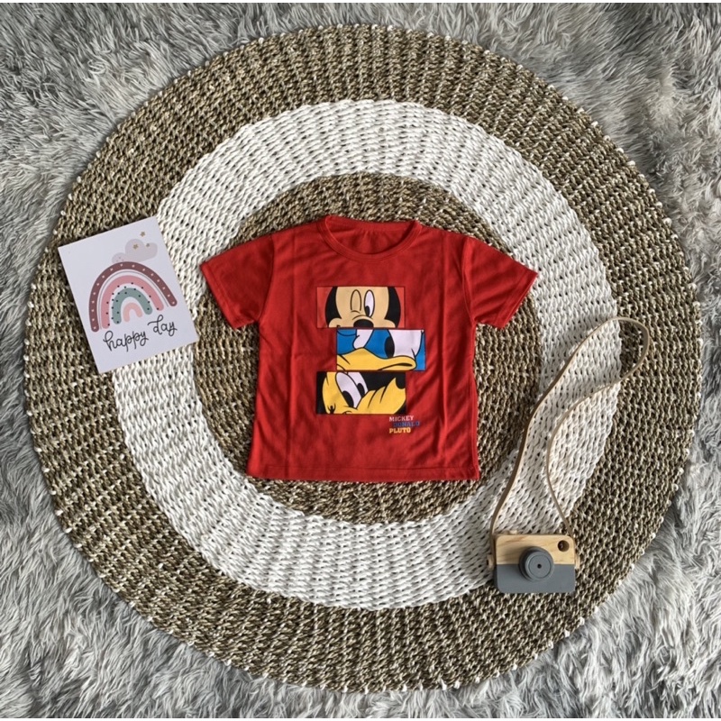 Baju kaos anak mickey puzzle unisex | kaos anak distro mickey | baju atasan anak laki laki perempuan mickey donald