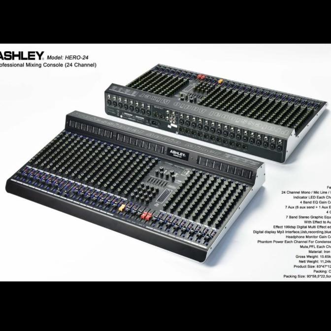 MIXER AUDIO ASHLEY HERO 24/HERO24 24CH ORIGINAL 24 CHANNEL