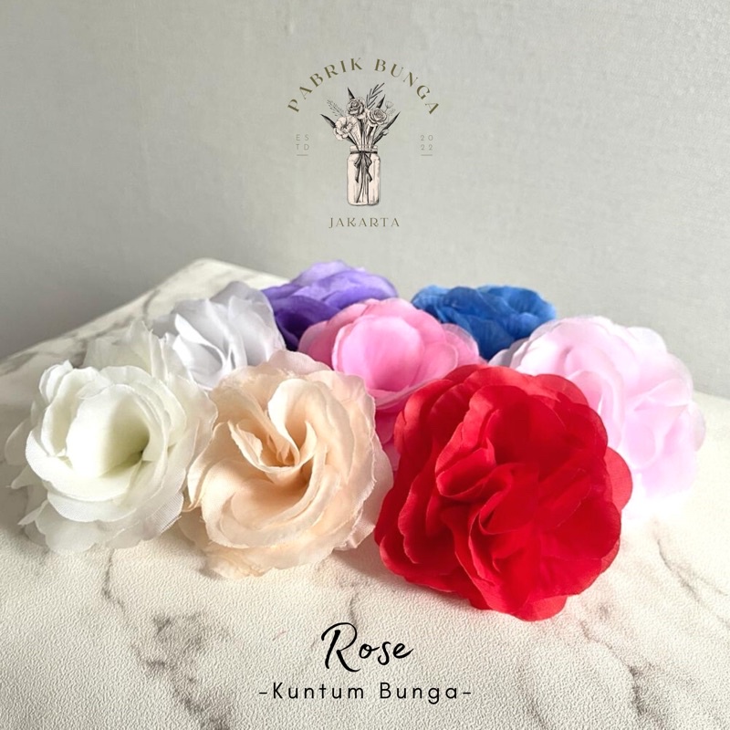 Kuntum Bunga Mawar Rose Import Plastik/ Bunga Mawar Artificial / Artificial Import Premium Dekorasi