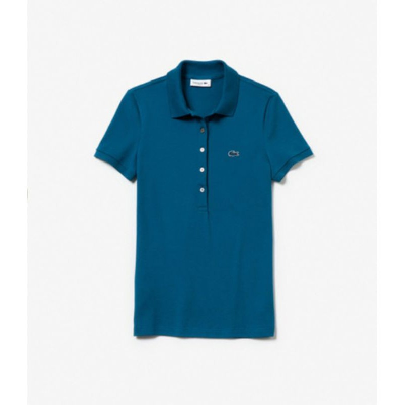 LACOSTE ORIGINAL 100%, Women's Lacoste Slim Fit Stretch Mini Cotton Pique Polo Shirt