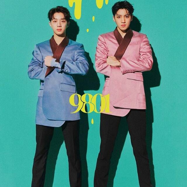 READY STOCK ALBUM KUANLIN x WOOSEOK 9801 1ST MINI ALBUM (+POSTER)
