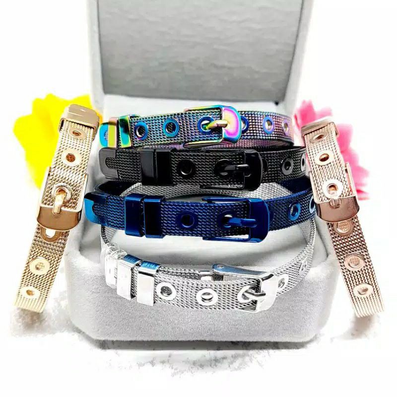 Fourfashion Gelang Titanium Rantai Pandora Modern Untuk Isi Emas