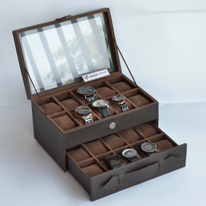 PROMO - Kotak Tempat Jam Tangan isi 20 JUMBO / Large Size Watch Box