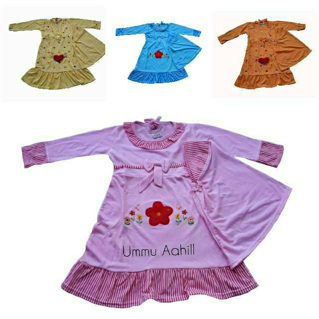  Gamis  Bayi dan Anak Perempuan Usia 1 3 Tahun Bahan Kaos  