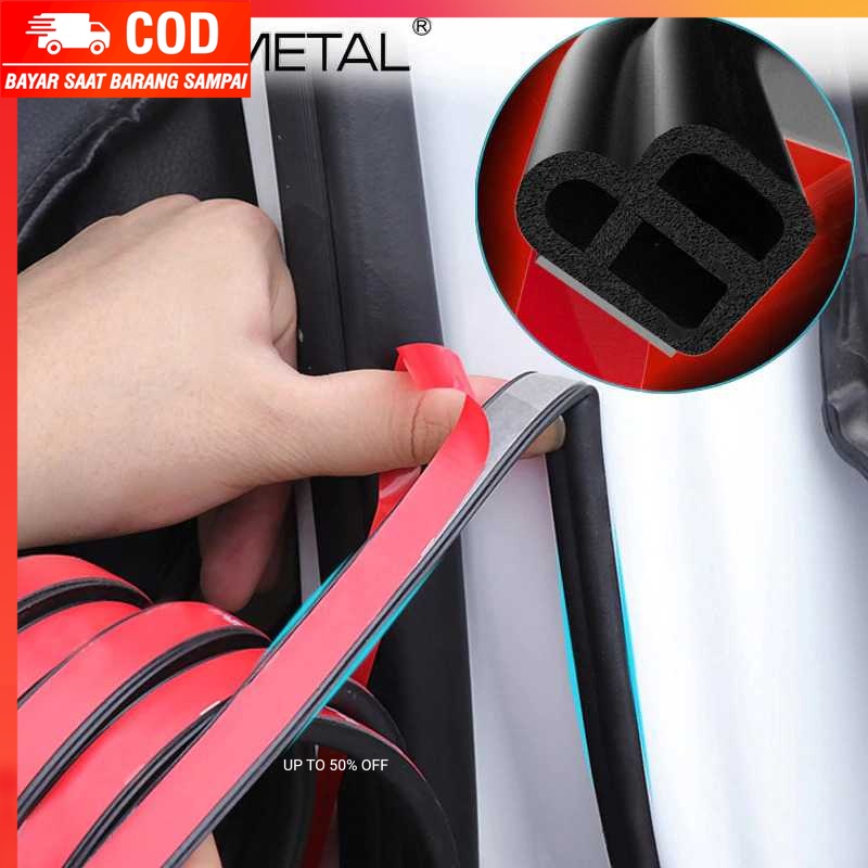 (100% BARANG ORI) SEAMETAL Rubber Strip Dekorasi Pintu Mobil Soundproof - NP300