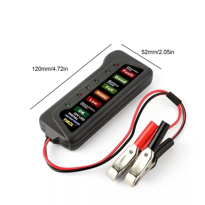 Alat Tester Aki Mobil Motor Led Tester Alternator Battery Test Accu