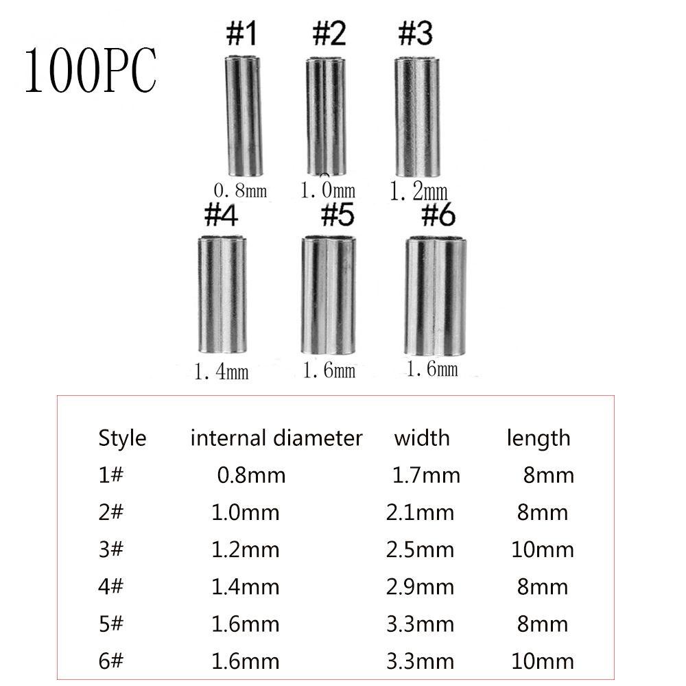 Preva 100pcs Tabung Kawat Pancing Hot Oval High Quality Double Copper Tube