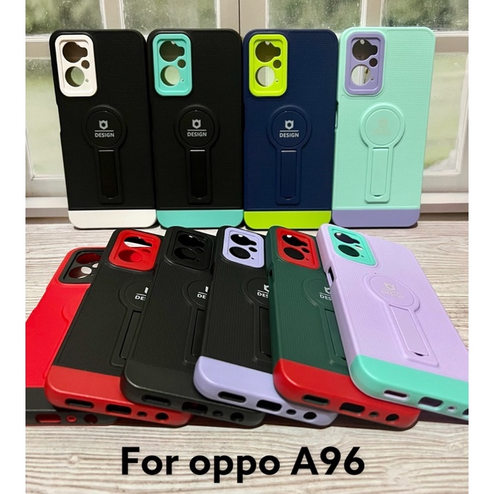 Case Oppo A96 / Casing Oppo A96 Casing Standing Soft Case Pelindung Kamera