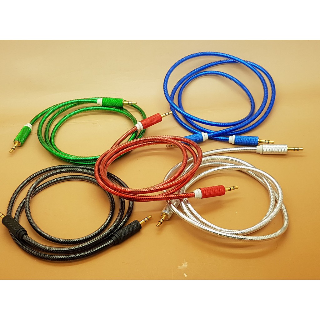 Kabel Jack Stereo-Stereo 3,5 Inch Silicon ( 1 Meter )