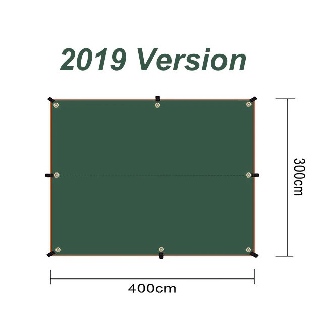 Flysheet Shelter Camping - Tenda Kanopi Tahan Air - Ukuran 4x3M - Tenda Camping Outdoor Tahan Panas