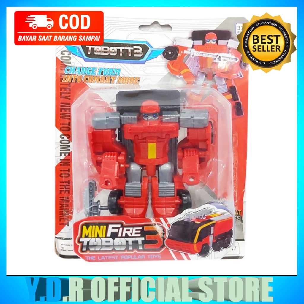 MAINAN ANAK ROBOT TOBOT TRANSFORMERS ROBOT BISA BERUBAH JADI MOBIL TOBOT HELI ATHLON PMK PROMO COD-ROBOT MERAH MINIFIRE