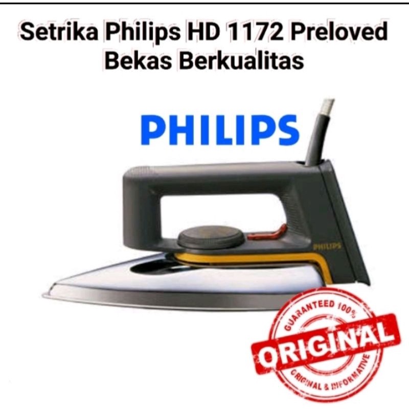 Setrika Gosokan Philips Tipe HD 1172 Classic Second Berkualitas
