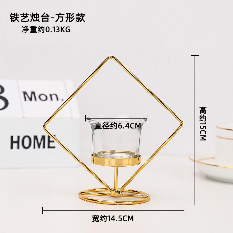 Tempat Lilin Desain Geometri Bahan Besi Gaya Nordic Tempat Lilin Desain Geometri Bahan Besi Gaya Nordic