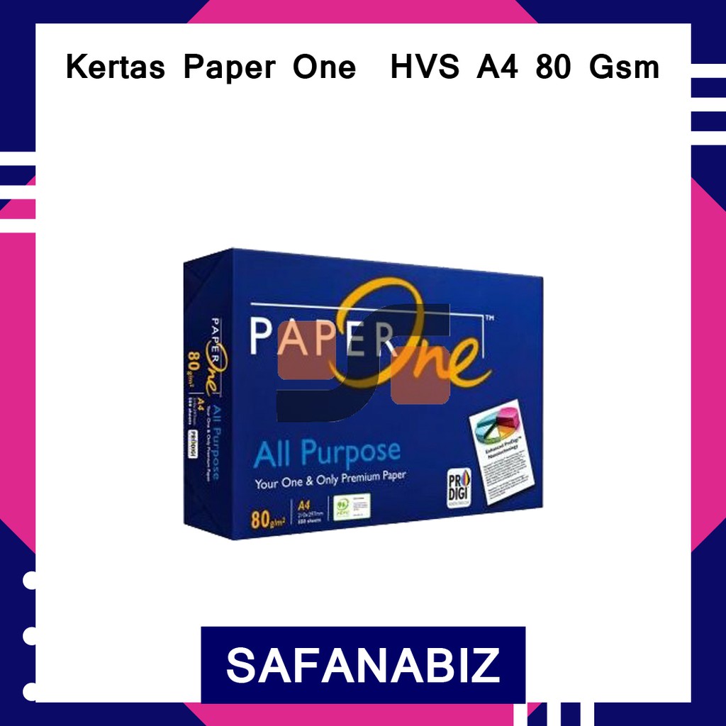 

Kertas Hvs A4 PaperOne 80 gsm 1 Rim