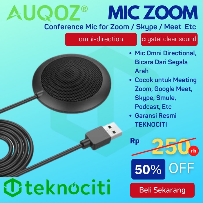 GS8 Microphone 360 Omni Conference Mic Rapat Meeting Online USB No Bluetooth mik AUQOZ