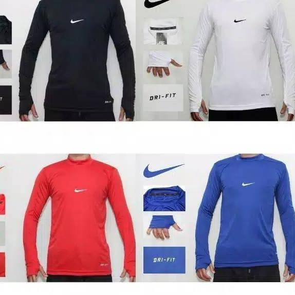[KODE 0483] Baselayer manset baju kaos ketat panjang thumbole nike