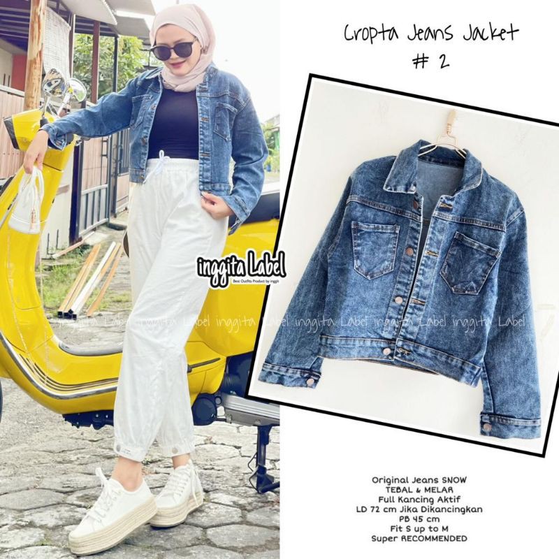 cropta jeans jacket #1 #2 jaket jeans by inggita label