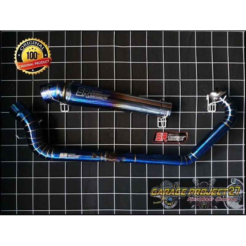 KNALPOT COBRA  SATRIA FU MX KING 150 VIXION SONIC FULL BIRU ORIGINAL PRODUCK SR EXHAUST RC-3 SERIES