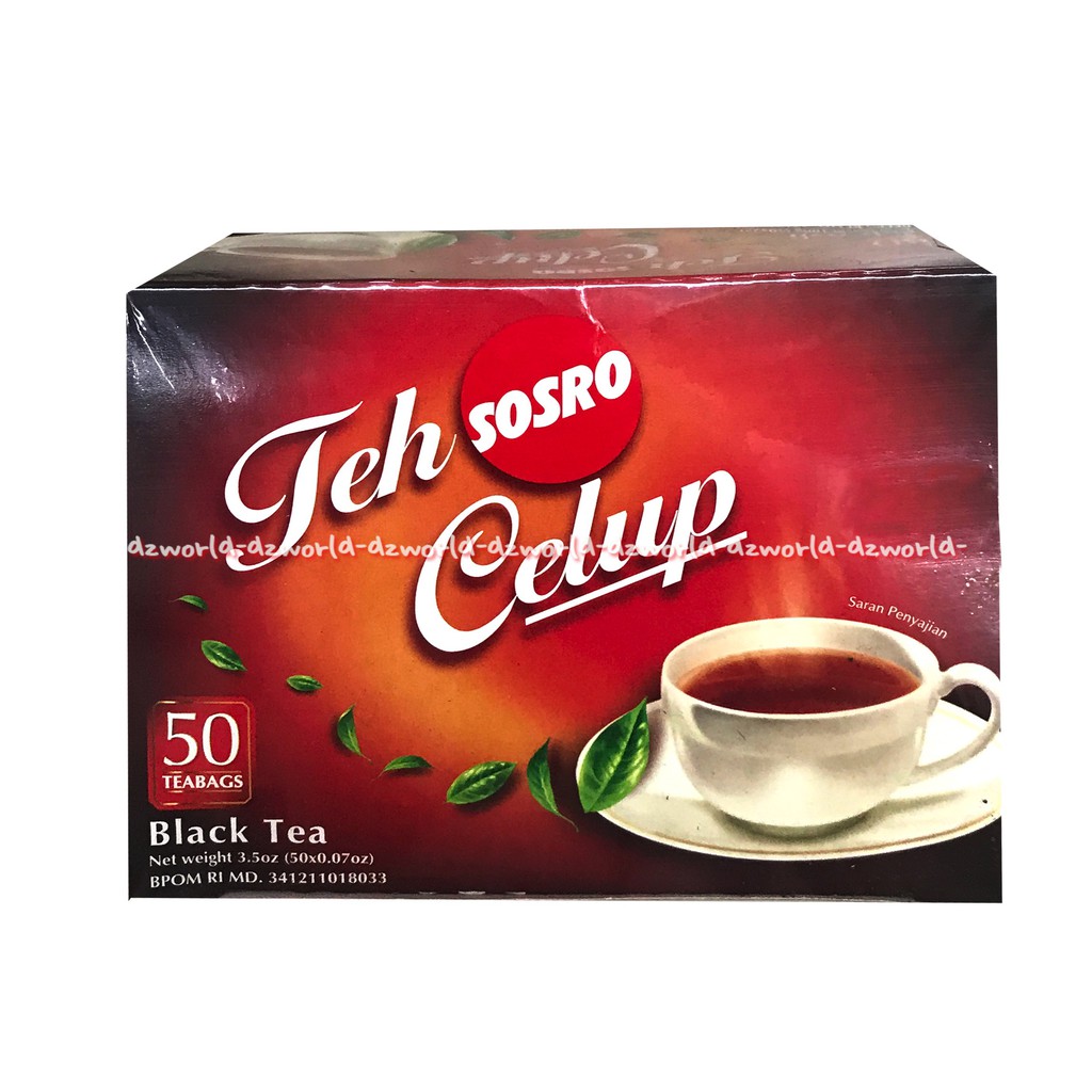 Teh Sosro Celup Black Tea 50tea Bags Teh Dari Daun Hitam Pilihan Sosro Tea