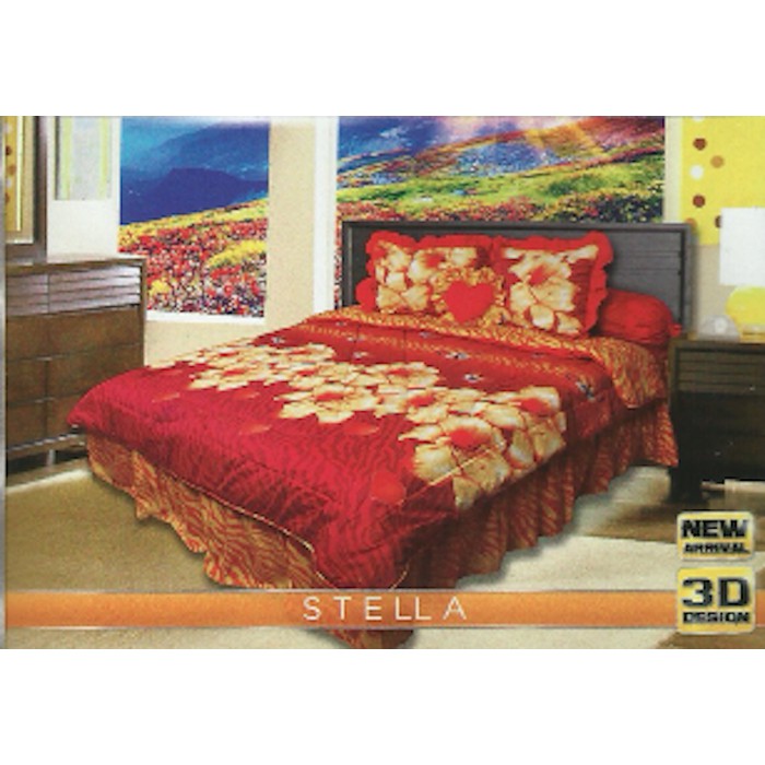 SPREI CALIFORNIA 180 B4 "STELLA" 4 BANTAL 2 GULING