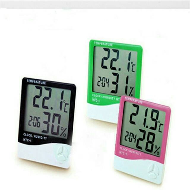 DIGITAL TEMPERATURE HUMIDITY HYGROMETER CLOCK