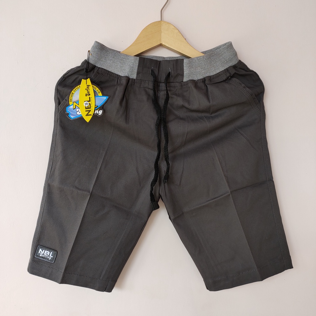 Celana pendek surfing pria distro jumbo bahan chino cowok pinggang karet