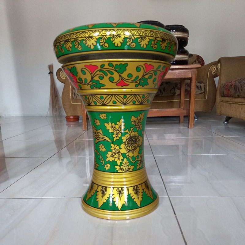 Darbuka dumbuk batu motif batik 8 inch , Darbuka marawis lengkap free tas Dumbuk marawis 8 inch