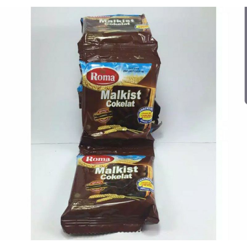 

Roma Malkist Crackers Cokelat isi 1 renceng 10pcs