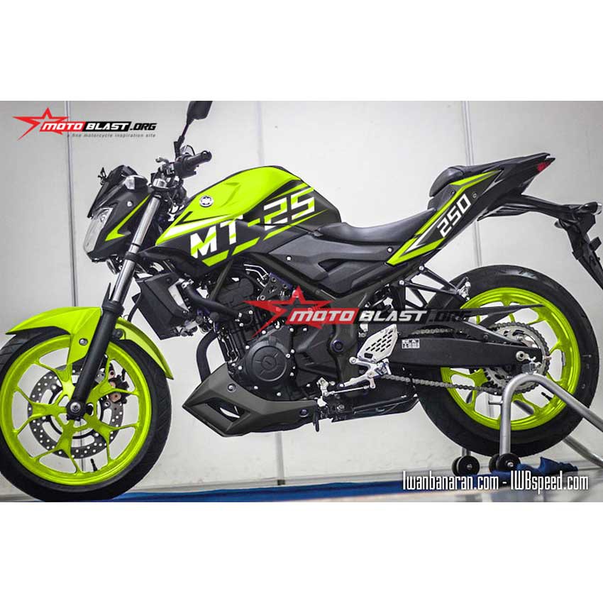 Decal Stiker Yamaha MT25 GREENLIME SPORTY