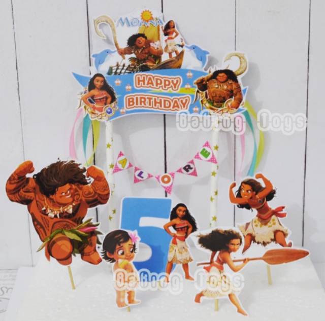 Topper Cake Birthday Moana 2 Motif Shopee Indonesia - topper cake birthday roblox 2 motif shopee indonesia