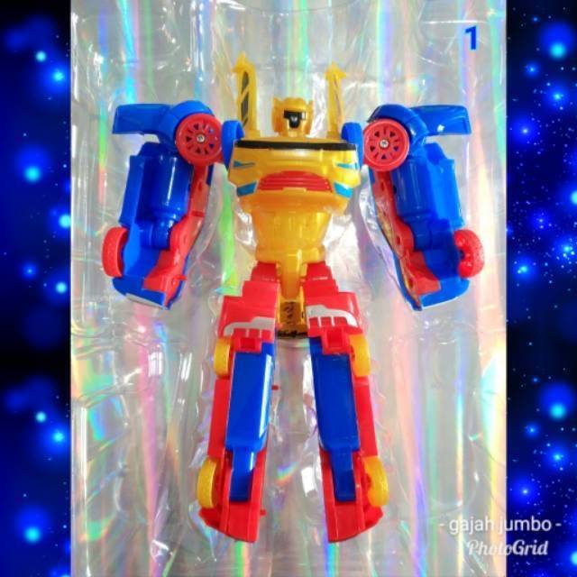 {Bisa COD} Mainan Tobot Tritan 3 in 1 Gabungan X Y Z - Kuning Putih Hitam Champion
