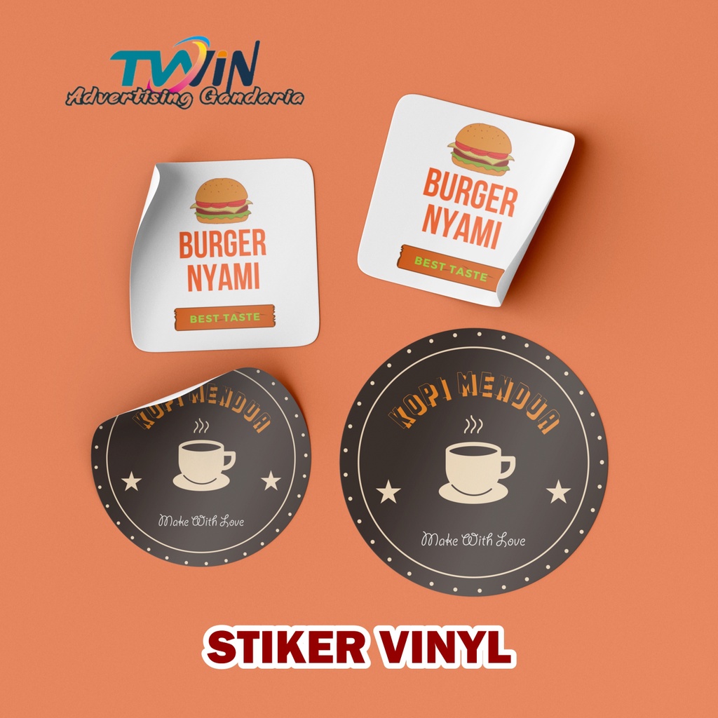 

STIKER STICKER LABEL KEMASAN MAKANAN PRODUK VYNIL A3+ TAHAN AIR