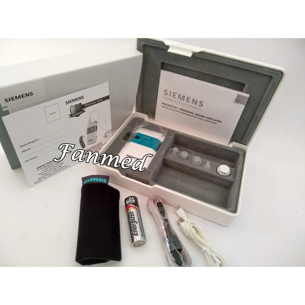 Siemens Pockettio Hearing Aid Alat Bantu Dengar Digital Dengan Kabel