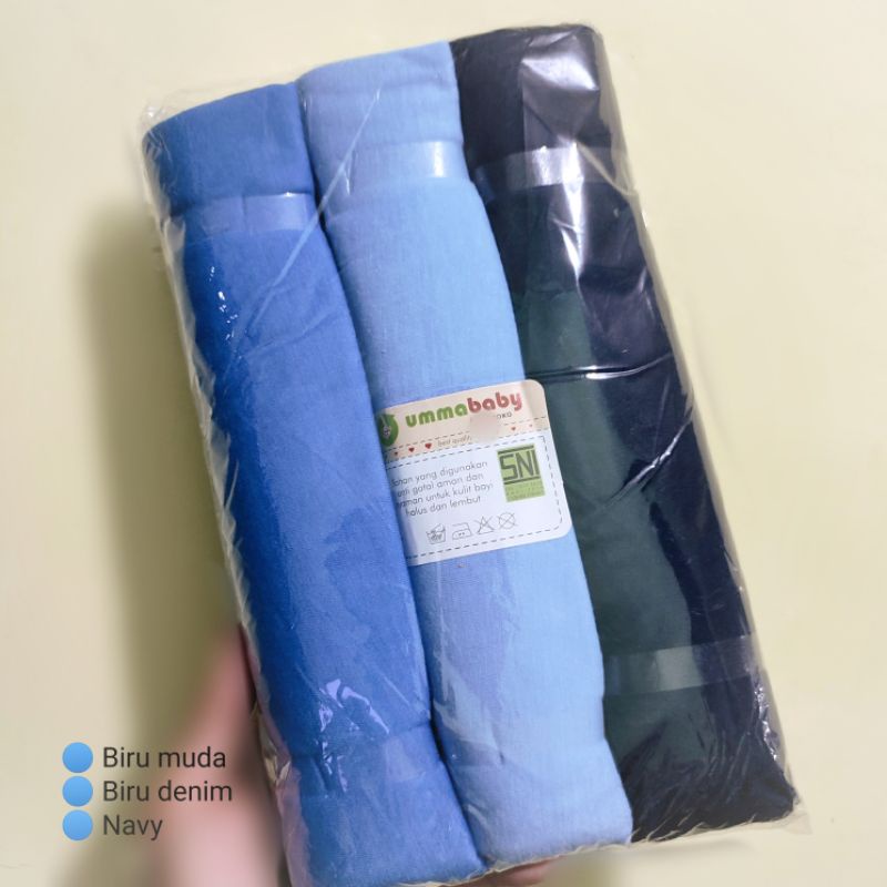 3pcs Bedong Bayi Polos SNI 110*90 Lembut Halus Selimut Bayi Alas Bayi Murah