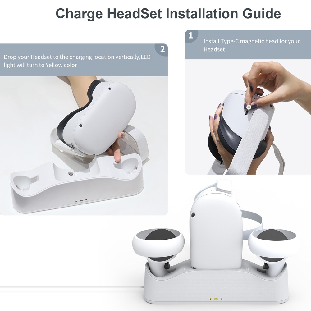 Dock Charging Magnetik Untuk Kacamata VR Oculus Quest 2