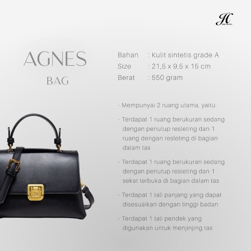 Agnes Bag Jimshoney Tas wanita Selempang realpic original cod tas pesta murah import official store