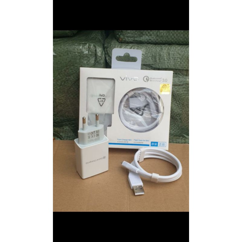 CHARGER CASAN LINE DATA MINI FAST CHARGING 3,0 VIVO V5/Y67/Y71/Y81 Y83 TIPE MICRO ORIGINAL CHARGER