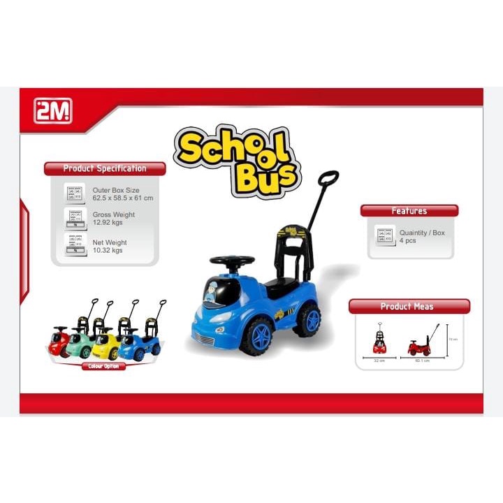 Tolo car ride on mainan dorong Yotta School Bus