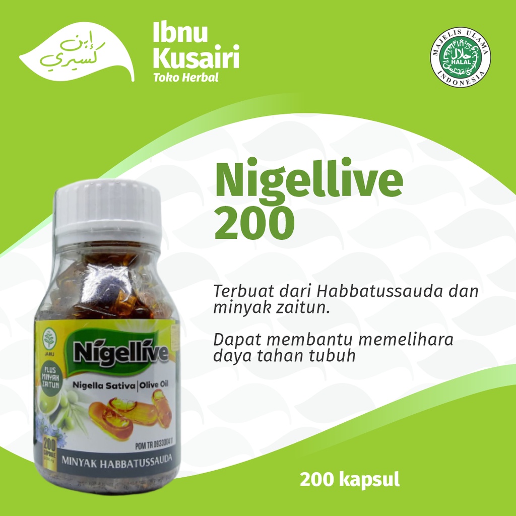

Nigellive Plus Zaitun isi 200 Kapsul