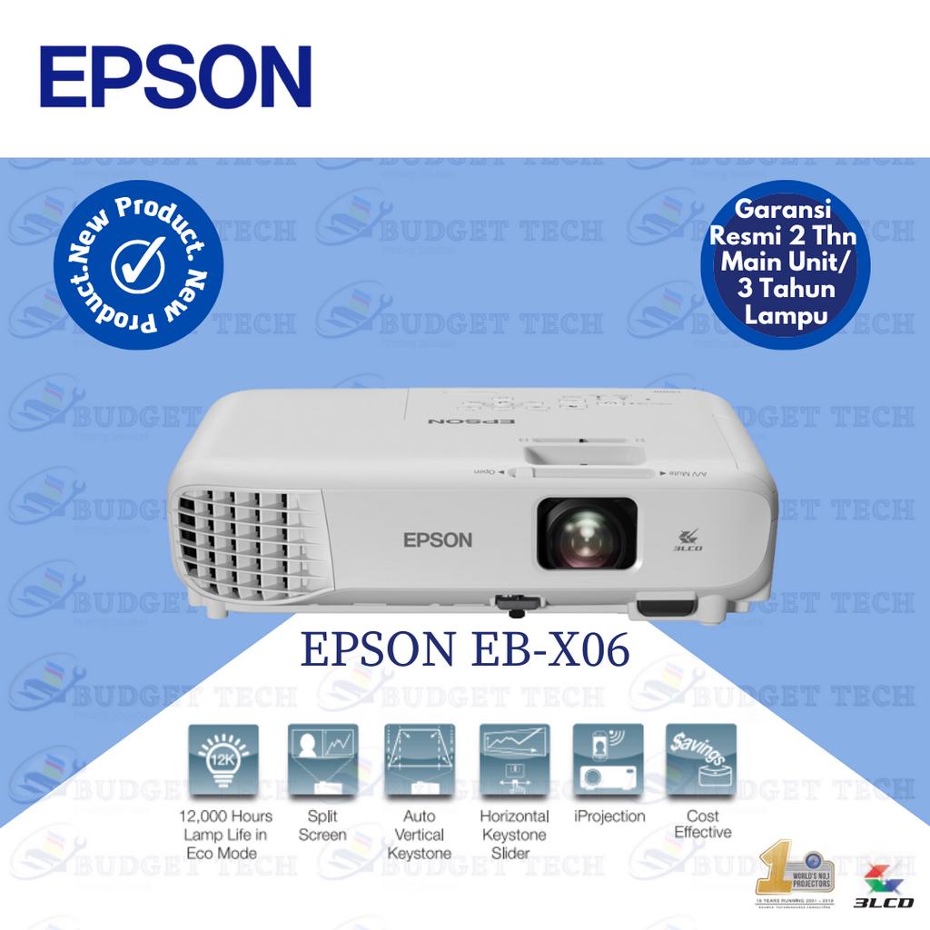 Proyektor Epson EB-X06 EBX06 EB E06 XGA 3600 Lumens 3LCD Garansi Resmi