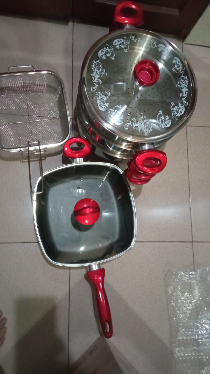 Panci Supra Super Steamer 28 Cm 3 Susun /stainless