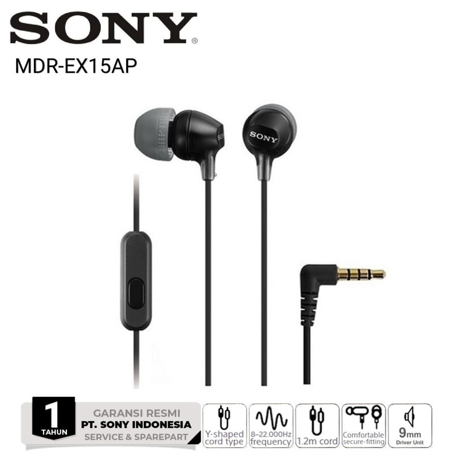 Earphone Sony MDR-EX15AP with Microphone