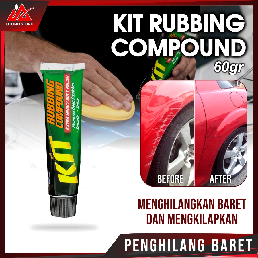 KIT RUBBING COMPOUND Penghilang Lecet dan Baret pada Body Motor Mobil dan Helm Warna Doff Asli Ori