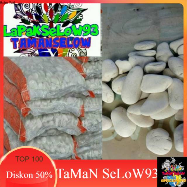 Batu koral putih besar per 1kg.